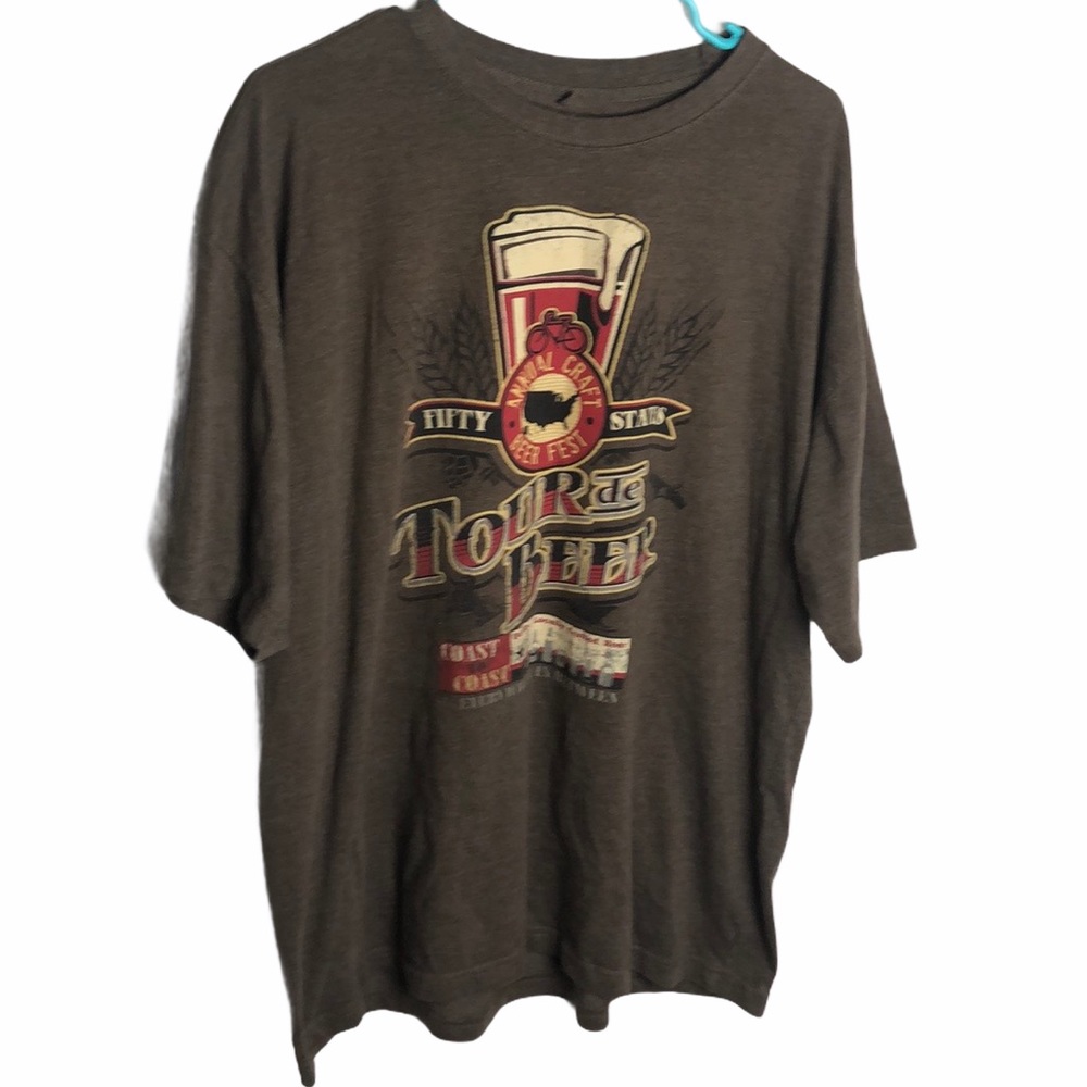 Tour De Beer Short Sleeve Shirt Size 2XL